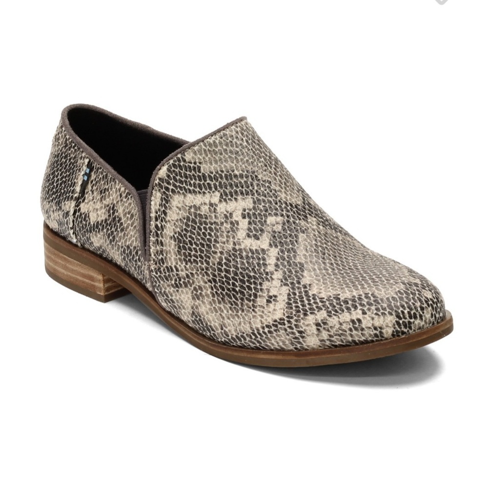 NEW TOMS Shaye Faux Snakeskin Shoes Size 7